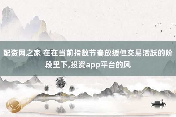 配资网之家 在在当前指数节奏放缓但交易活跃的阶段里下，投资app平台的风