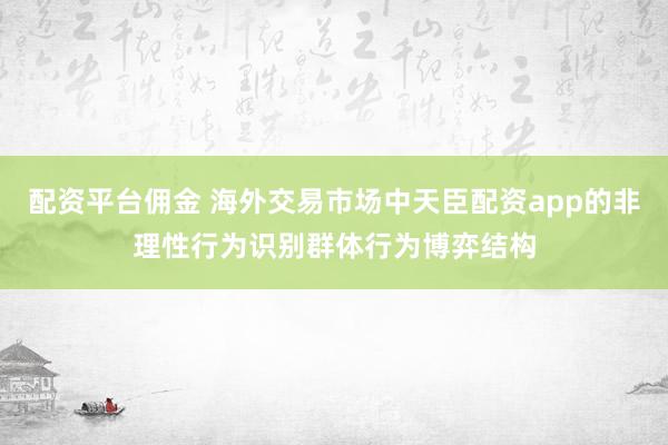 配资平台佣金 海外交易市场中天臣配资app的非理性行为识别群体行为博弈结构